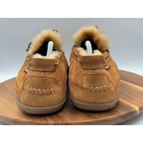 LL L.L. BEAN Brown Wicked Good Moccasins Slippers Sheepskin Shearling Men\'s 13M main image 10